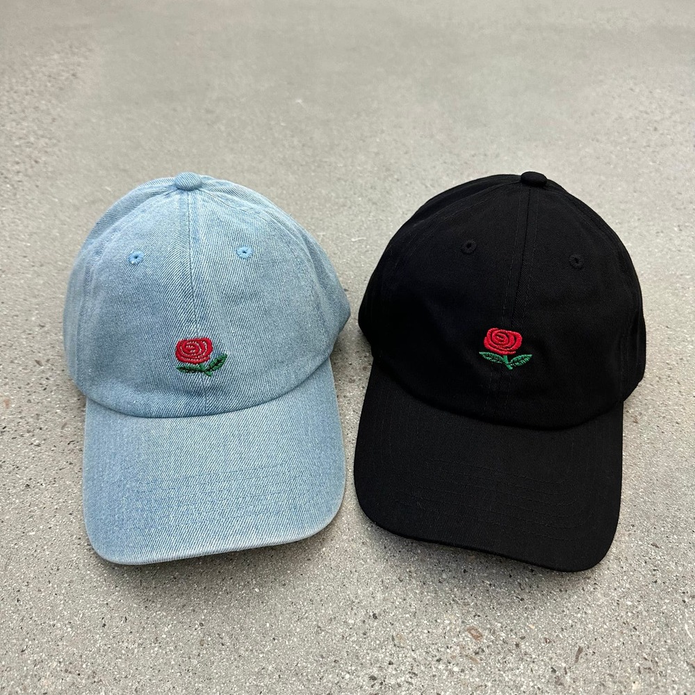 Rose Embroidered Dad Hat
